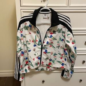 Adidas Floral Print cropped Jacket size US S